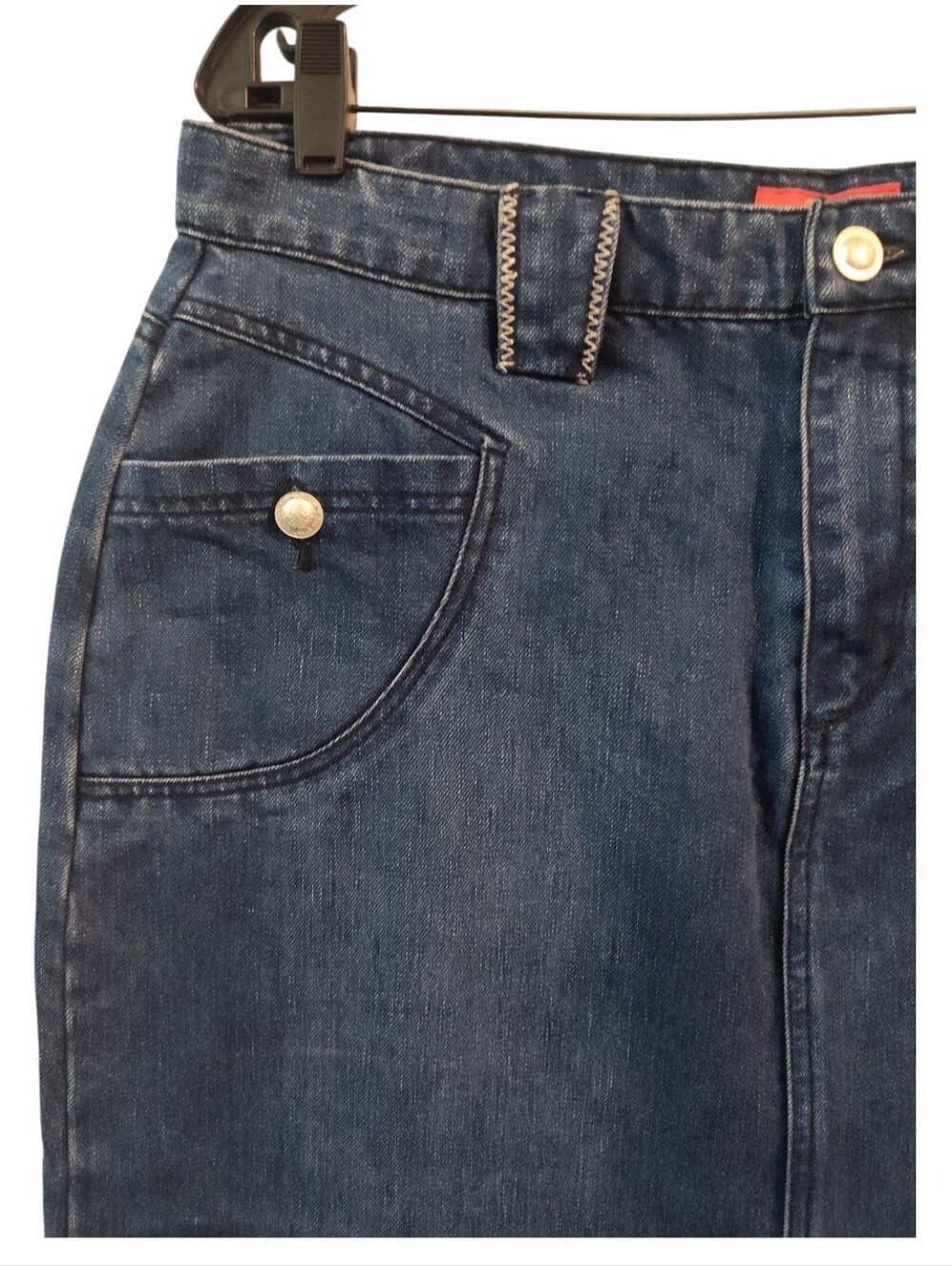 Style J High-Rise Indigo Denim Maxi Skirt Women Size 16 - Picture 4 of 11
